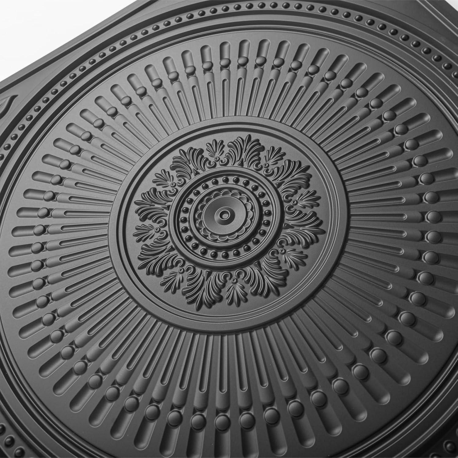 imageArt3d 12Pack Drop Ceiling Tiles 2x2 FT Decorative Easy Install PVC Ceiling Panels for Interior Kitchen Bathroom Basement 24x24 Inch WhiteBlack