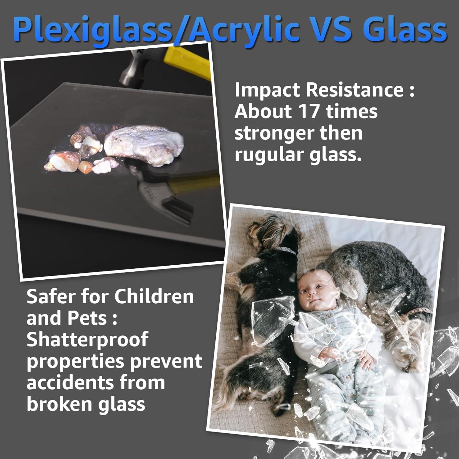 imageArt3d 2 Pack 18quot Thick Plexiglass Sheets  36quot x 24quot PET Clear Acrylic Sheets for Art Design Craft Projects Signs DIY in Home Wedding Festival Party Office and More24 x 48  6mm Thick