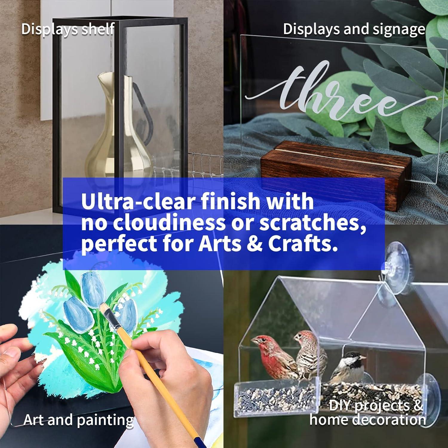 imageArt3d 2 Pack 18quot Thick Plexiglass Sheets  36quot x 24quot PET Clear Acrylic Sheets for Art Design Craft Projects Signs DIY in Home Wedding Festival Party Office and More24 x 48  3mm Thick