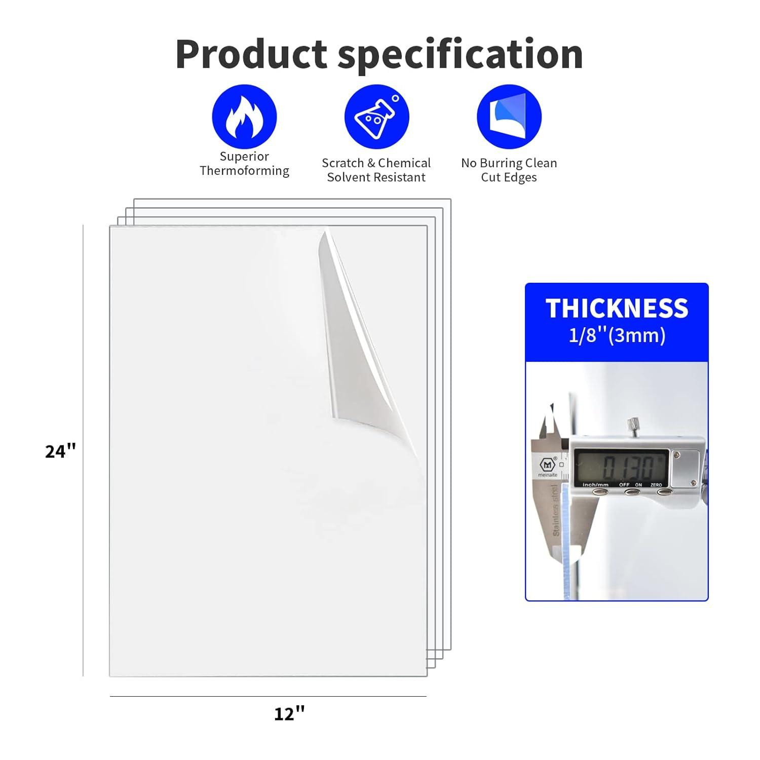 imageArt3d 2 Pack 18quot Thick Plexiglass Sheets  36quot x 24quot PET Clear Acrylic Sheets for Art Design Craft Projects Signs DIY in Home Wedding Festival Party Office and More12 x 24  3mm Thick
