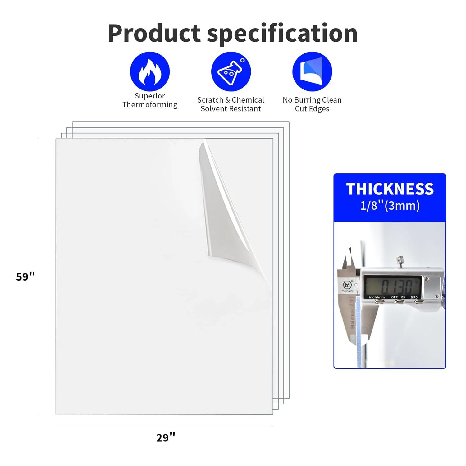 imageArt3d 2 Pack 18quot Thick Plexiglass Sheets  36quot x 24quot PET Clear Acrylic Sheets for Art Design Craft Projects Signs DIY in Home Wedding Festival Party Office and More59 x 29  3mm Thick
