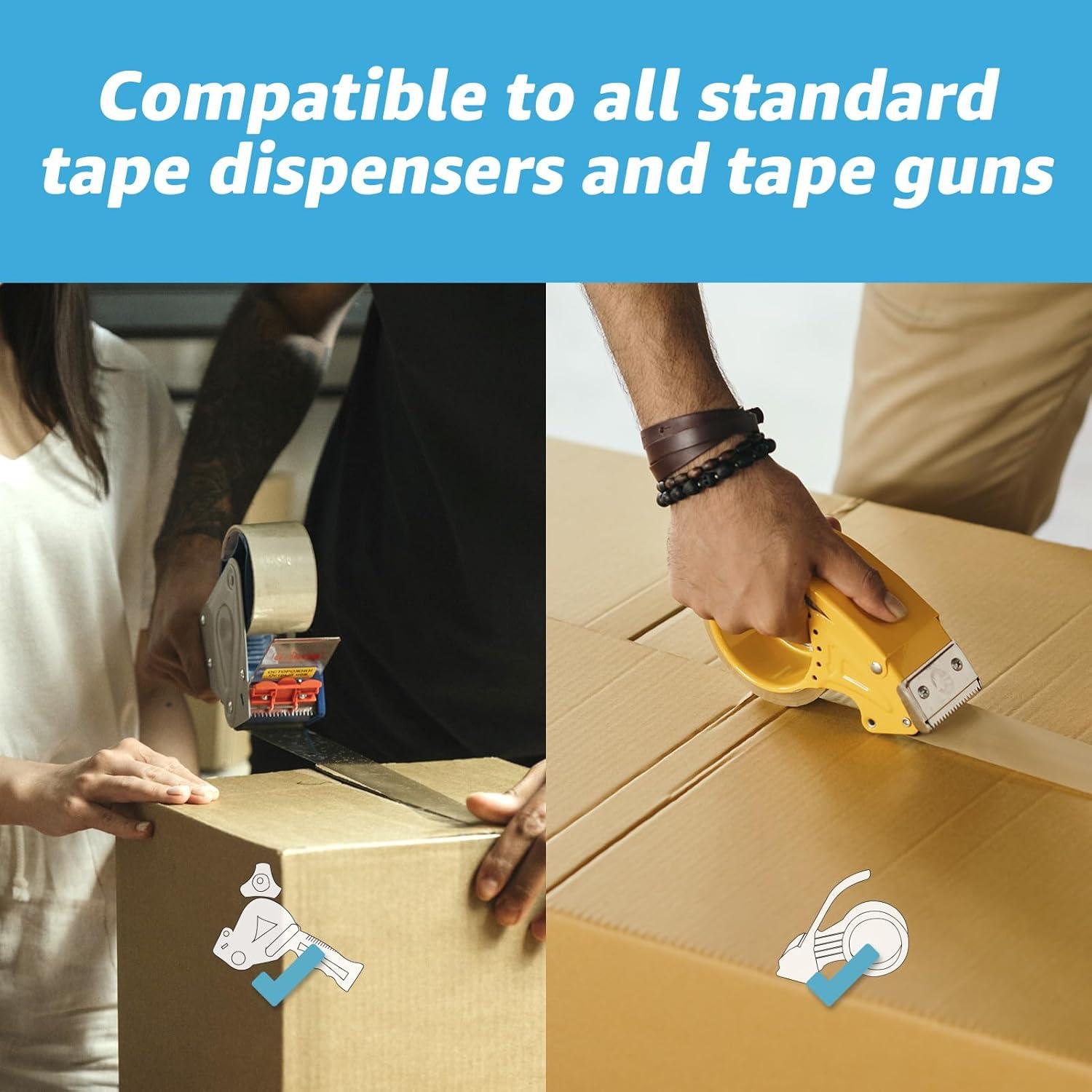 imageArt3d 6 Rolls Carton Sealing Tape Heavy Duty Clear Packing Tape 188quot x 55 yds 2 mil Thick3 Core