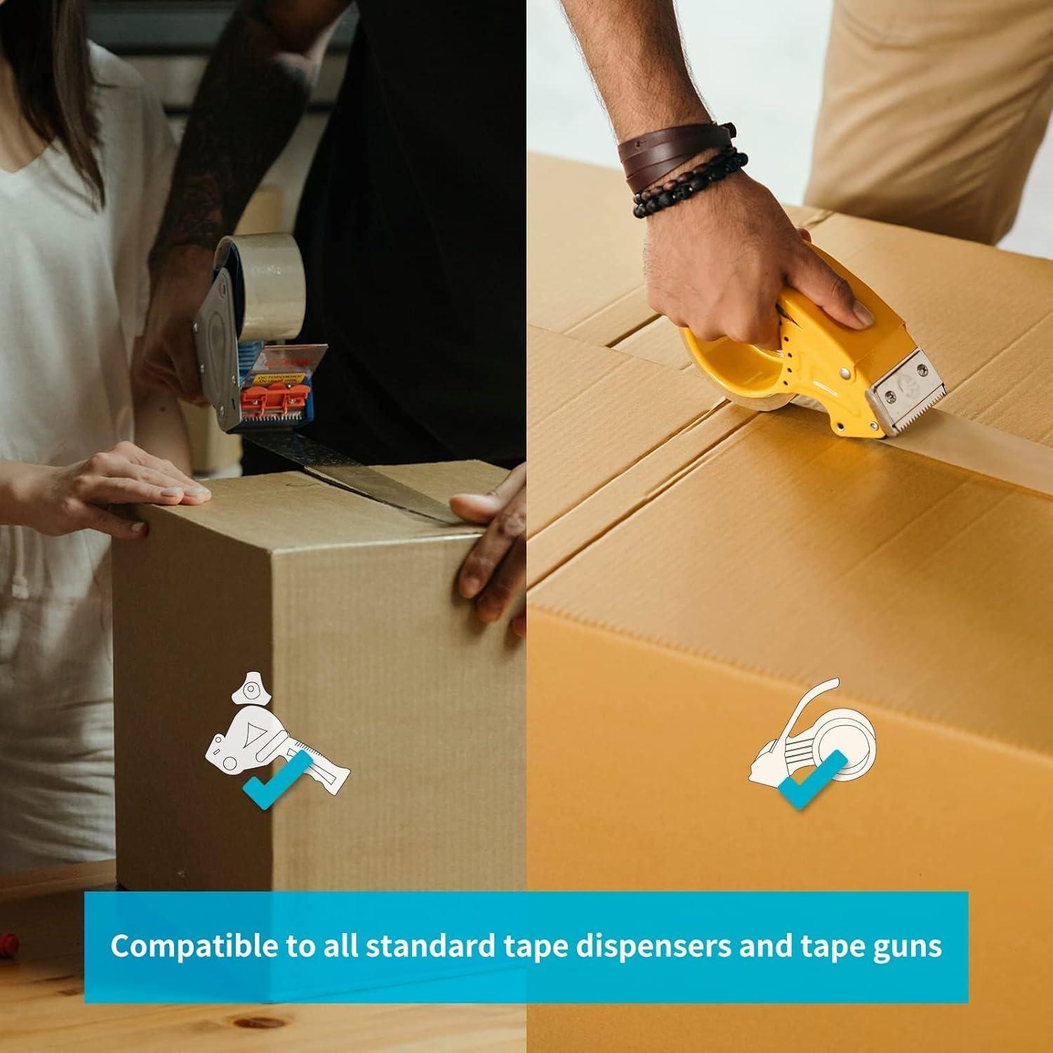 imageArt3d 6 Rolls Carton Sealing Tape Heavy Duty Clear Packing Tape 188quot x 55 yds 2 mil Thick3 Core