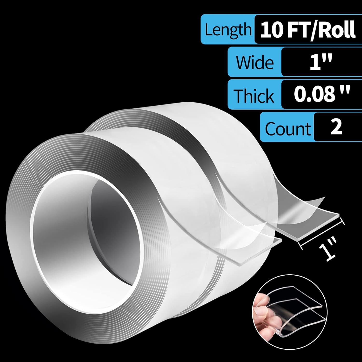 imageArt3d DoubleSided Mounting Tape 10FT Multipurpose Removable Adhesive Foam Tape Transparent Household112 x 1 x 10