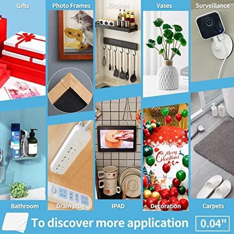 imageArt3d DoubleSided Mounting Tape 10FT Multipurpose Removable Adhesive Foam Tape Transparent Household112 x 1 x 10