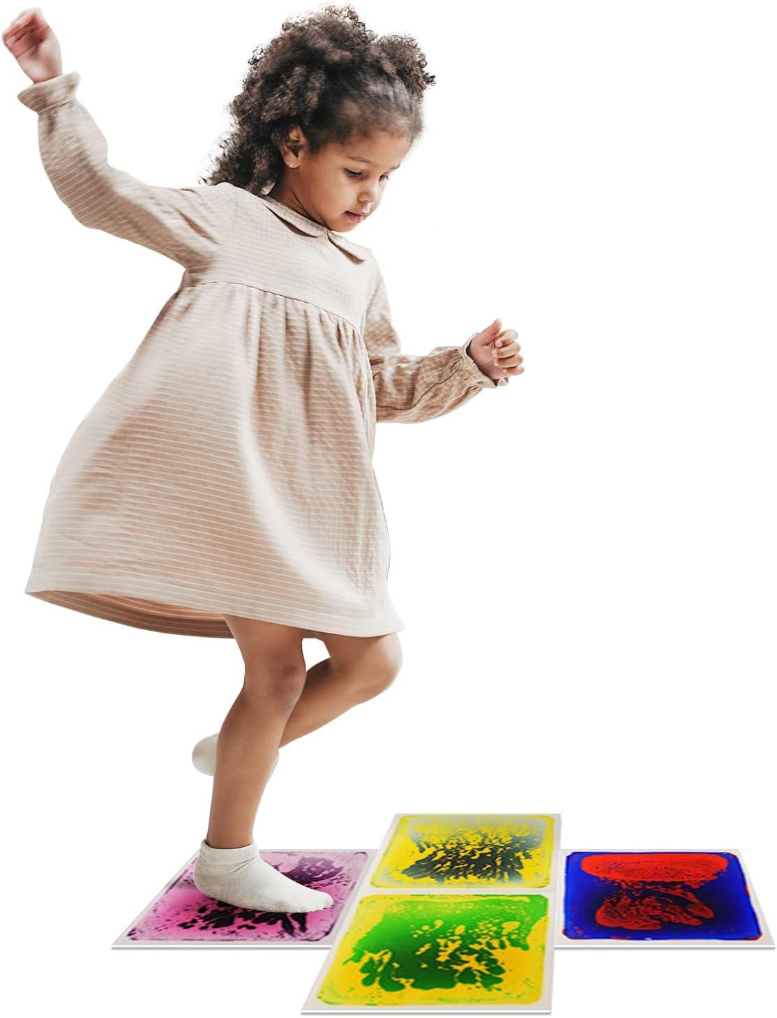 imageArt3d Liquid Fusion Activity Play Centers for Children Toddler Teens 12quot X 12quot Pack of 9 TilesGreen purpule bluered yellow