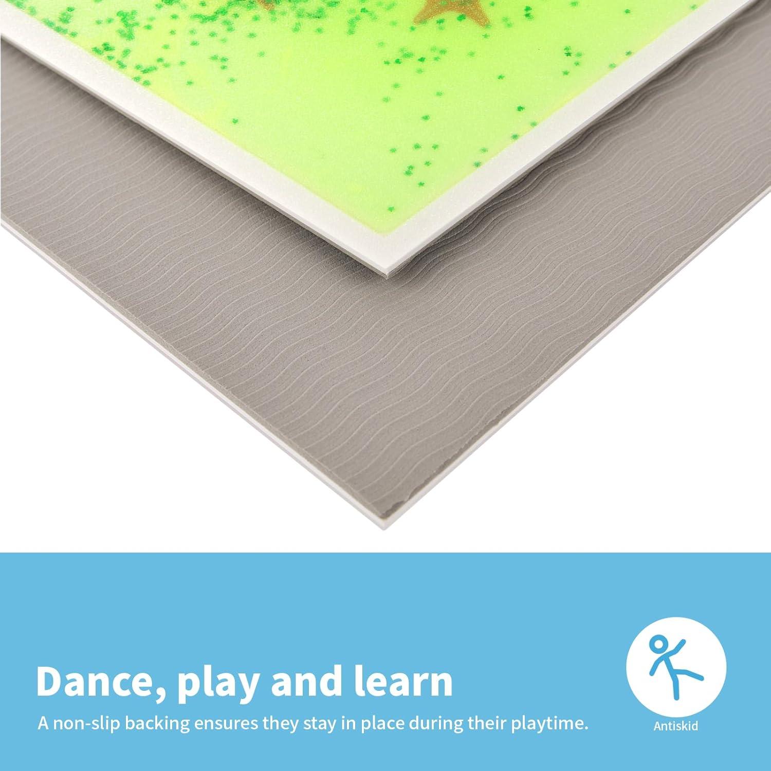 imageArt3d Liquid Sensory Floor Tiles 30 x 30 cm Playroom Dance Floor Square Colourful 4 TilesSea World