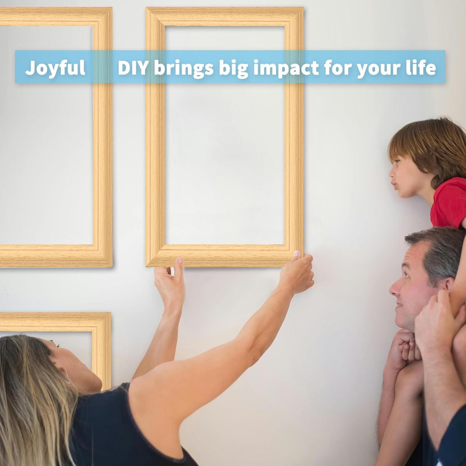 imageArt3d PreCut Wall Molding Set of 6 pcs ReadytoAssemble Wainscoting Panels for Interior Wall Dcor Living Room Bedroom Accent Wall  Installed with Glue 3 Top 3 BottomOak Style 1