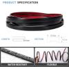 imageArt3d 10 Ft Peel and Stick Flexible Vinyl Molding Trim for Wall Tile Edges Kitchen backsplash Mirrior Frame in WhiteBlack