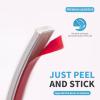 imageArt3d 10 Ft Peel and Stick Flexible Vinyl Molding Trim for Wall Tile Edges Kitchen backsplash Mirrior Frame in WhiteSilver