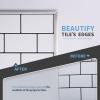imageArt3d 10 Ft Peel and Stick Flexible Vinyl Molding Trim for Wall Tile Edges Kitchen backsplash Mirrior Frame in WhiteSilver
