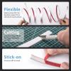 imageArt3d 10 Ft Peel and Stick Flexible Vinyl Molding Trim for Wall Tile Edges Kitchen backsplash Mirrior Frame in WhiteSilver