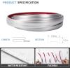 imageArt3d 10 Ft Peel and Stick Flexible Vinyl Molding Trim for Wall Tile Edges Kitchen backsplash Mirrior Frame in WhiteSilver