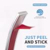 imageArt3d 10 Ft Peel and Stick Flexible Vinyl Molding Trim for Wall Tile Edges Kitchen backsplash Mirrior Frame in WhiteStainless Steel