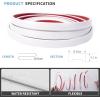 imageArt3d 10 Ft Peel and Stick Flexible Vinyl Molding Trim for Wall Tile Edges Kitchen backsplash Mirrior Frame in WhiteWhite
