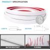 imageArt3d 10 Ft Peel and Stick Flexible Vinyl Molding Trim for Wall Tile Edges Kitchen backsplash Mirrior Frame in WhiteWhite