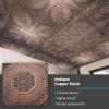 imageArt3d 12Pack Drop Ceiling Tiles 2x2 FT Decorative Easy Install PVC Ceiling Panels for Interior Kitchen Bathroom Basement 24x24 Inch WhiteAntique Copper