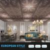 imageArt3d 12Pack Drop Ceiling Tiles 2x2 FT Decorative Easy Install PVC Ceiling Panels for Interior Kitchen Bathroom Basement 24x24 Inch WhiteAntique Copper