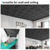imageArt3d 12Pack Drop Ceiling Tiles 2x2 FT Decorative Easy Install PVC Ceiling Panels for Interior Kitchen Bathroom Basement 24x24 Inch WhiteBlack