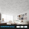 imageArt3d 12Pack Drop Ceiling Tiles 2x2 FT Decorative Easy Install PVC Ceiling Panels for Interior Kitchen Bathroom Basement 24x24 Inch WhiteWhite