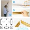 imageArt3d PreCut Wall Molding Set of 6 pcs ReadytoAssemble Wainscoting Panels for Interior Wall Dcor Living Room Bedroom Accent Wall  Installed with Glue 3 Top 3 BottomAntique Gold Style 2