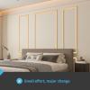 imageArt3d PreCut Wall Molding Set of 6 pcs ReadytoAssemble Wainscoting Panels for Interior Wall Dcor Living Room Bedroom Accent Wall  Installed with Glue 3 Top 3 BottomOak Style 1