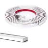 imageArt3d 10 Ft Peel and Stick Flexible Vinyl Molding Trim for Wall Tile Edges Kitchen backsplash Mirrior Frame in WhiteStainless Steel