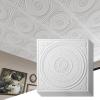 imageArt3d 12Pack Drop Ceiling Tiles 2x2 FT Decorative Easy Install PVC Ceiling Panels for Interior Kitchen Bathroom Basement 24x24 Inch WhiteWhite