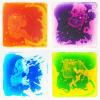 imageArt3d Liquid Sensory Floor Tiles 30 x 30 cm Playroom Dance Floor Square Colourful 4 Tilesmulticoloured