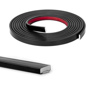 imageArt3d 10 Ft Peel and Stick Flexible Vinyl Molding Trim for Wall Tile Edges Kitchen backsplash Mirrior Frame in WhiteBlack