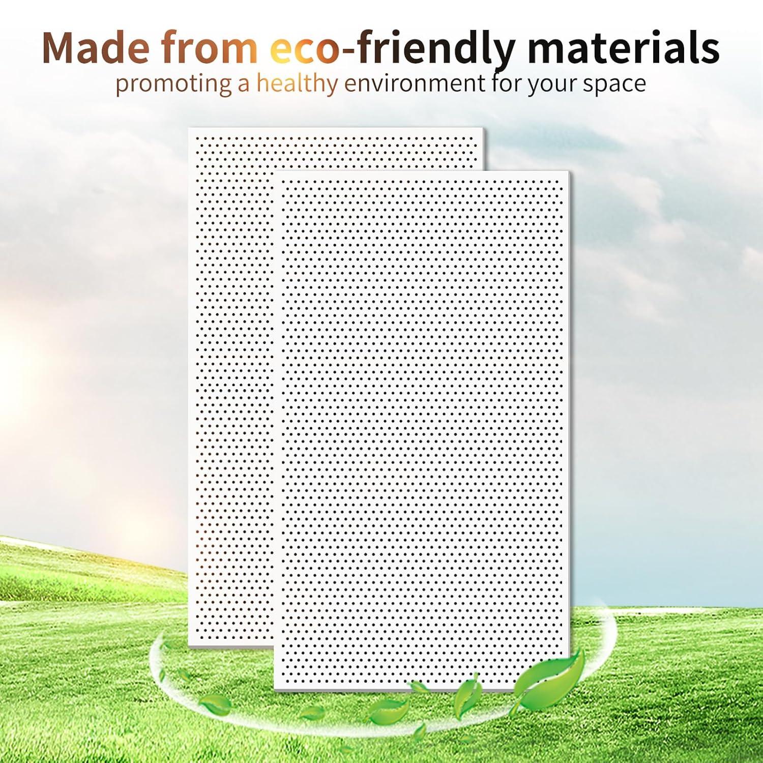 imageArt3d 12Pack Smooth Drop Ceiling Tile 2ft x 2ft  FireRated Waterproof Reusable  Premium PVC No Sag and Breakage  Cover 48 Sq Ft BlackWhite  acoustic 2