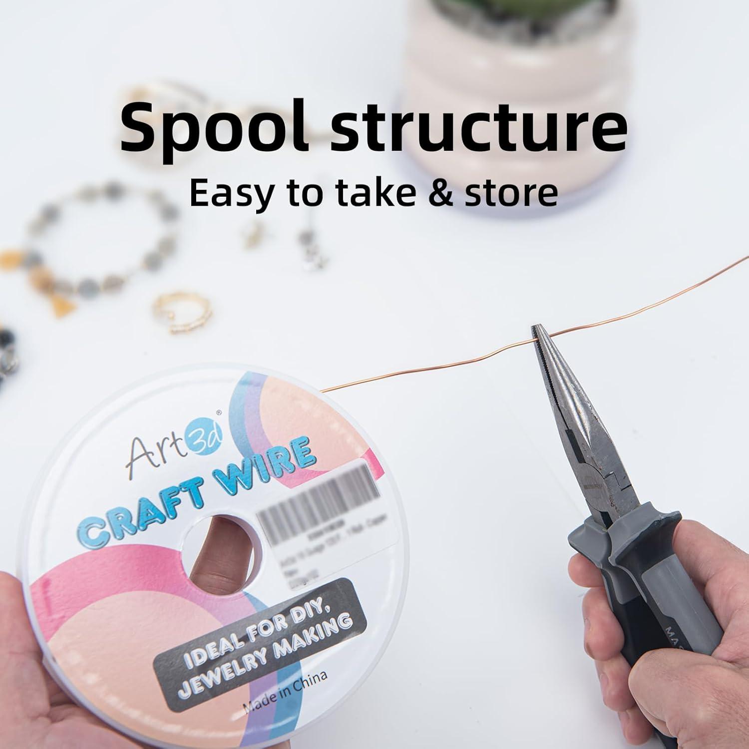 imageArt3d 18 Gauge 60 FT 999 Pure Soft Copper Wire for Electroculture Gardening Jewelry Making Beading Science Projects DIY Artwork 1 RollCopper  for Craft