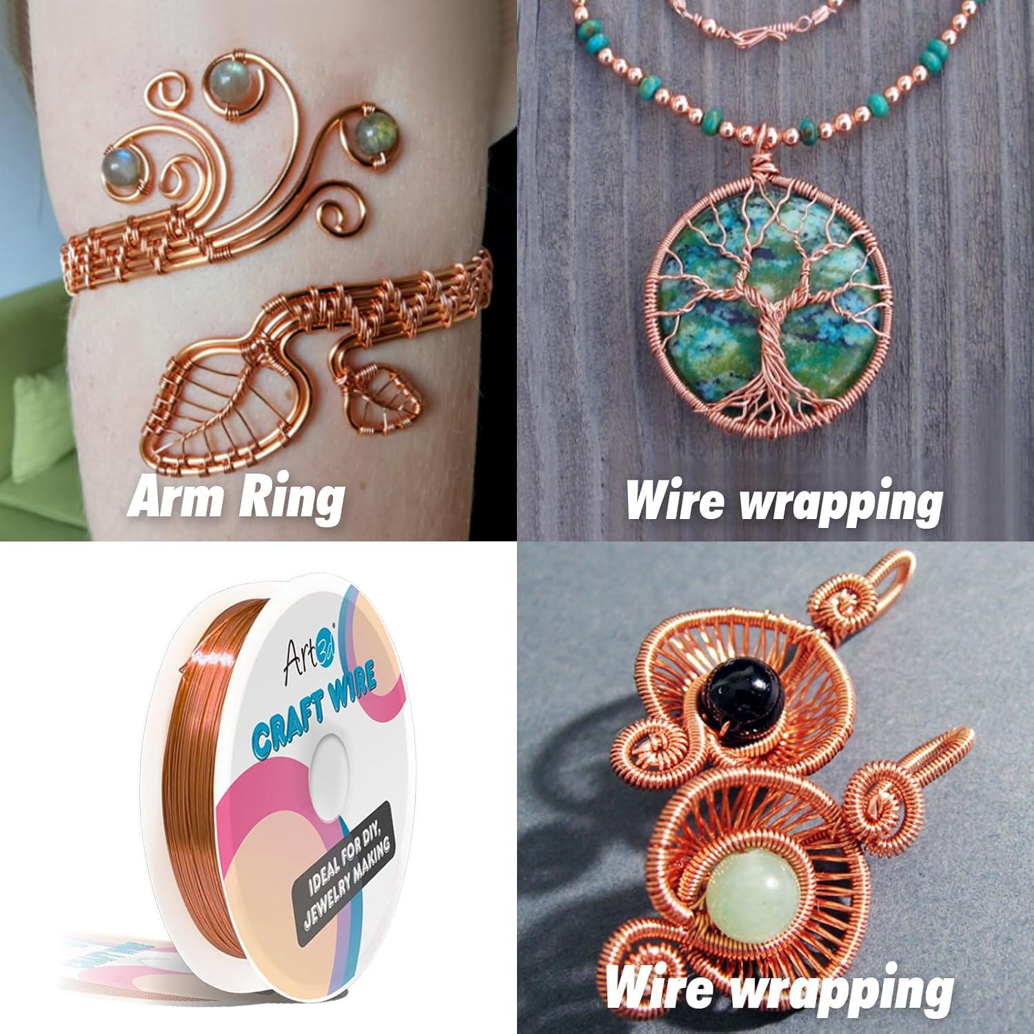 imageArt3d 18 Gauge 60 FT 999 Pure Soft Copper Wire for Electroculture Gardening Jewelry Making Beading Science Projects DIY Artwork 1 RollCopper  for Craft