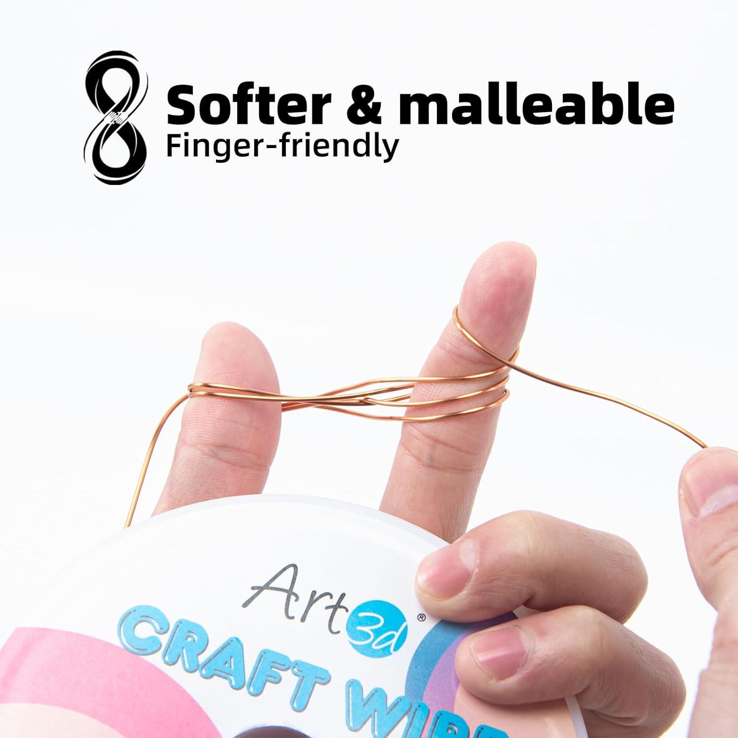imageArt3d 18 Gauge 60 FT 999 Pure Soft Copper Wire for Electroculture Gardening Jewelry Making Beading Science Projects DIY Artwork 1 RollCopper  for Craft