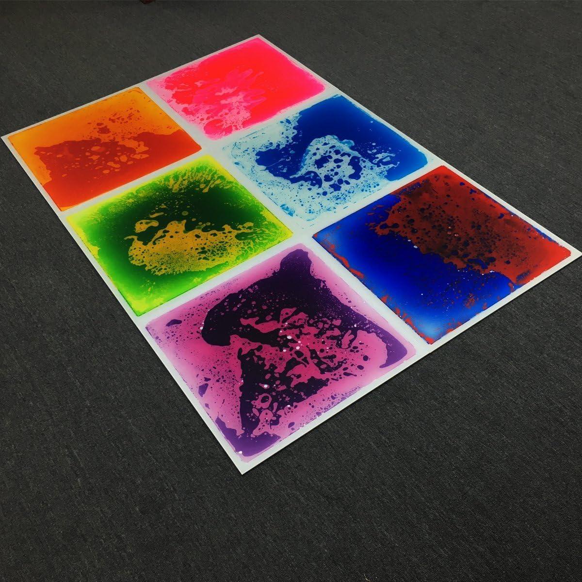 imageArt3d 1Pack Liquid Dance Floor Colorful Home Decor Tile 118quot x 118quot BlueRedBlue