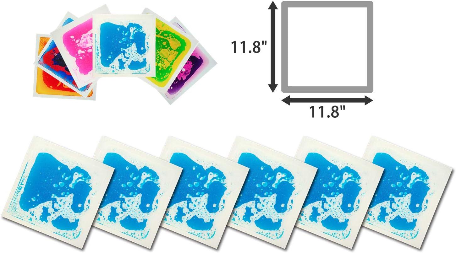 imageArt3d 1Pack Liquid Dance Floor Colorful Home Decor Tile 118quot x 118quot BlueRedBlue