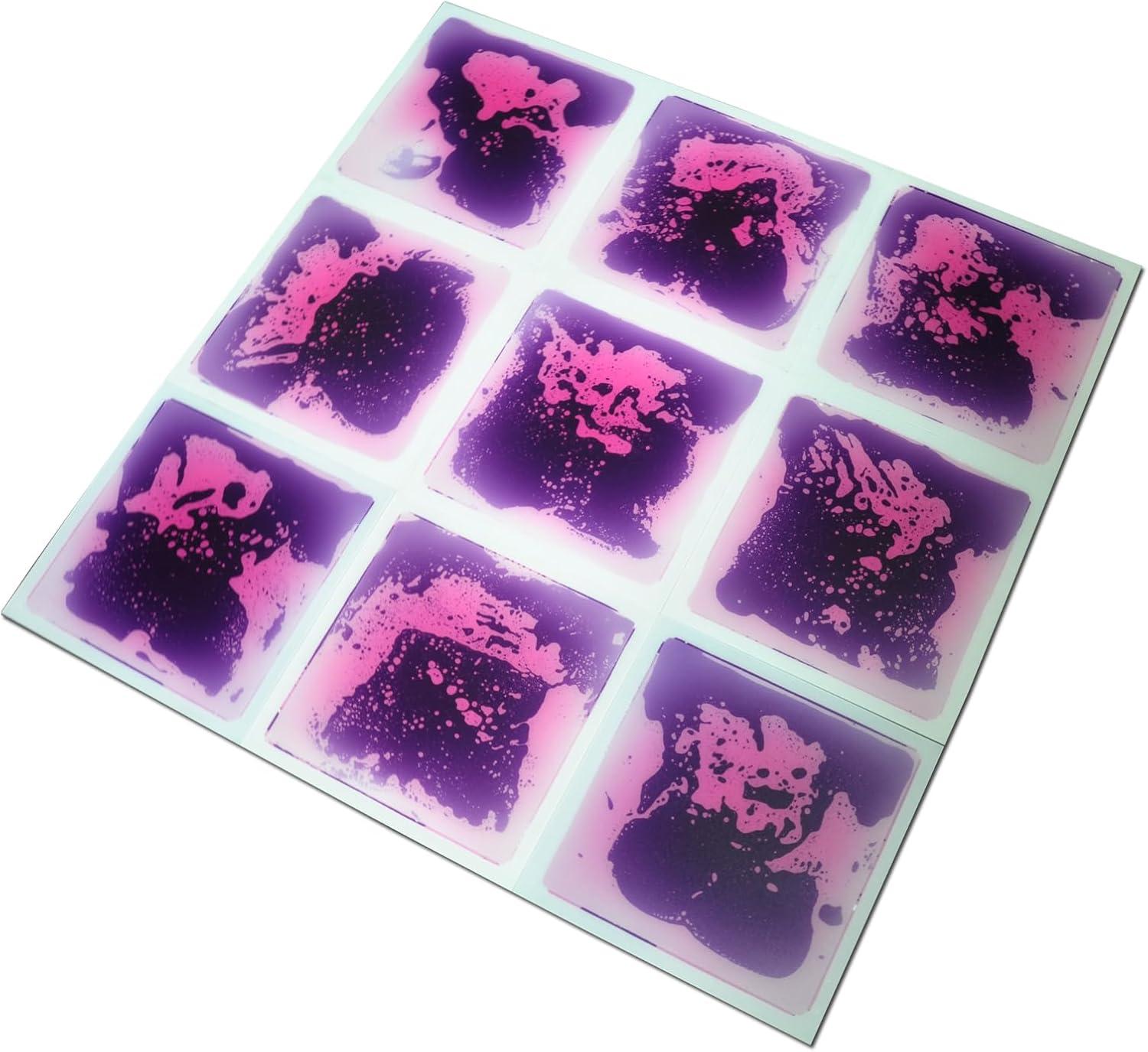 imageArt3d 1Pack Liquid Dance Floor Colorful Home Decor Tile 118quot x 118quot BlueRedPurple