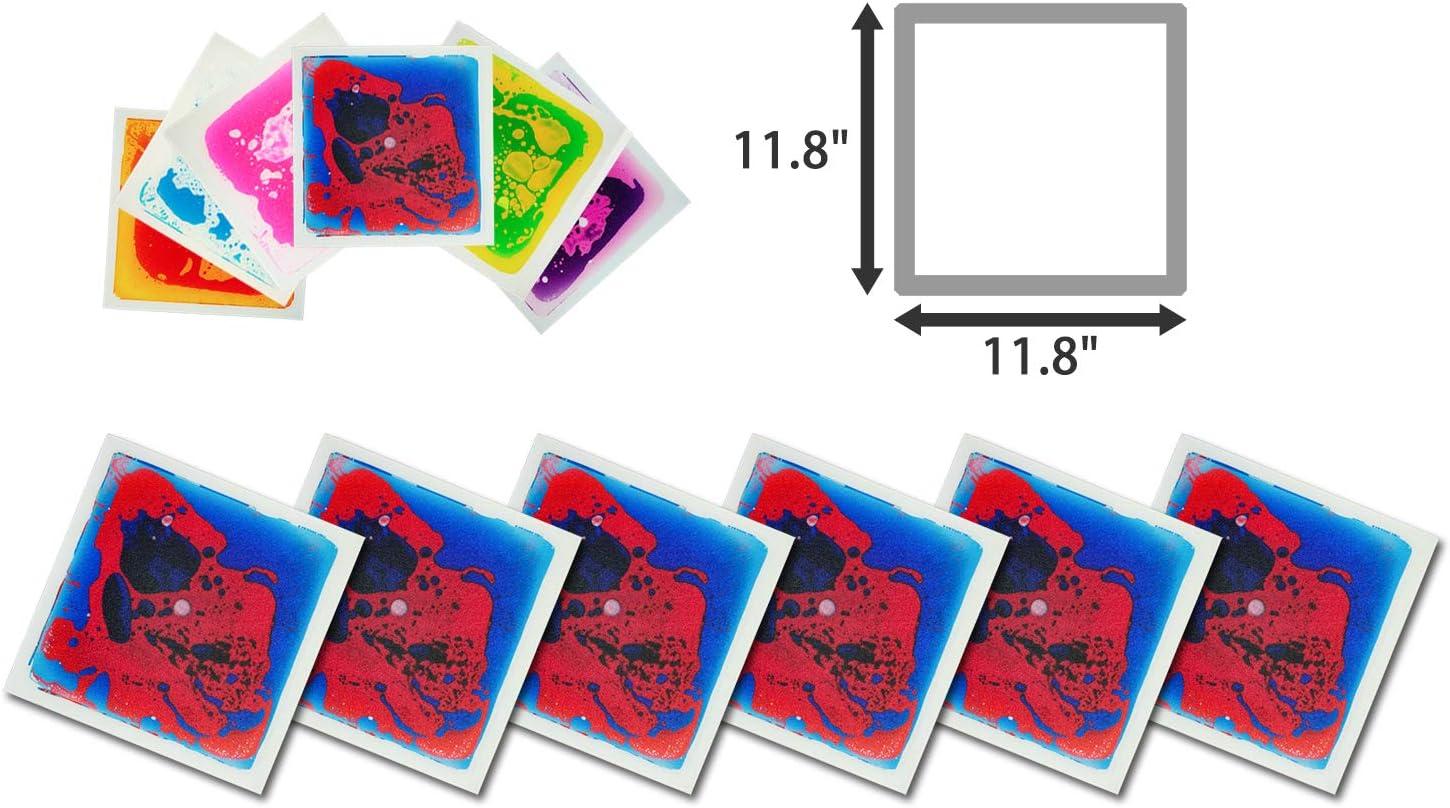 imageArt3d 1Pack Liquid Dance Floor Colorful Home Decor Tile 118quot x 118quot BlueRedRedBlue