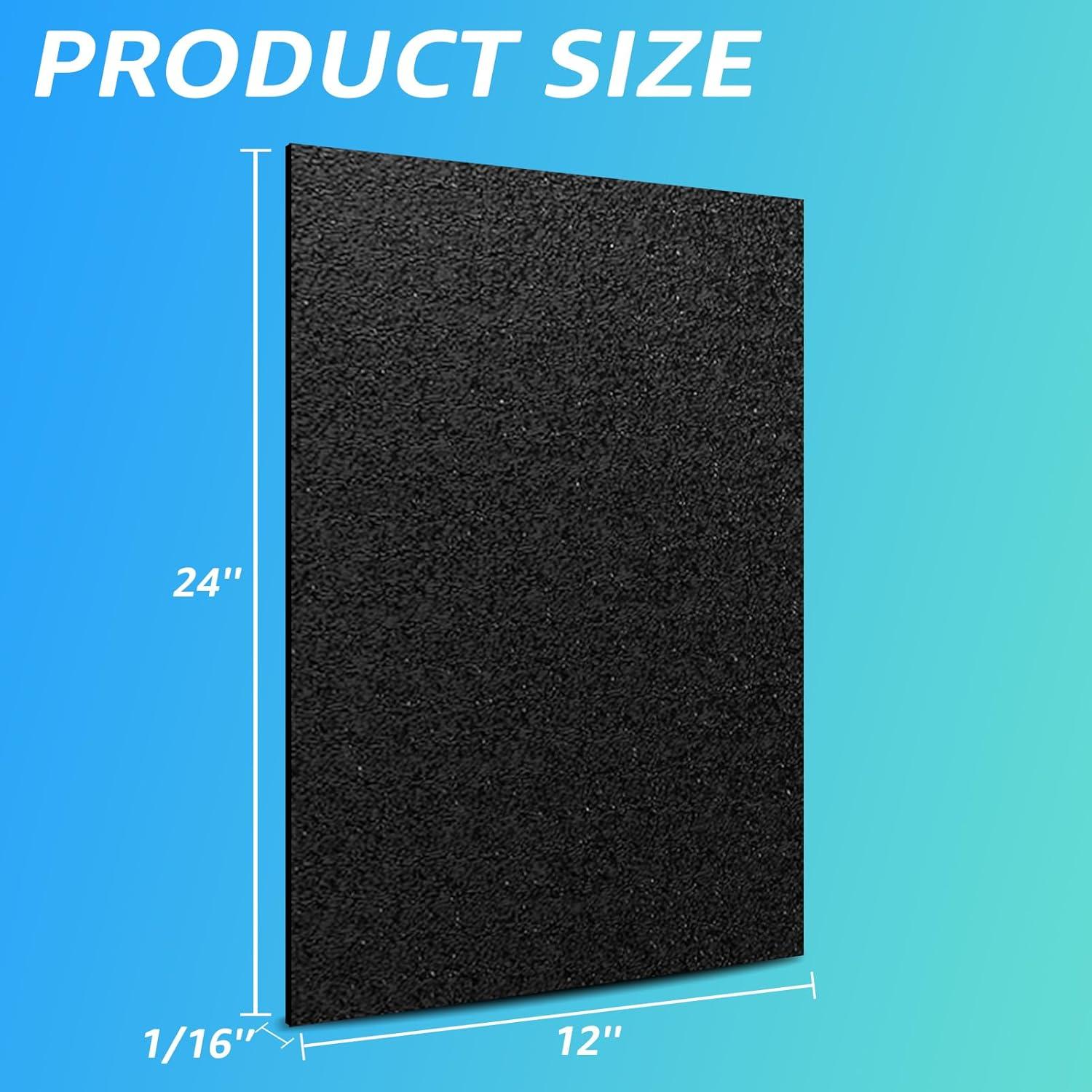 imageArt3d ABS Plastic Sheets 116 Inch Thick 8quotx12quot 2 Pack  Thermoform TwoSided Rigid ABS Sheet Textured Plastic Front ampamp Smooth Back12 x 24  15mm Thick