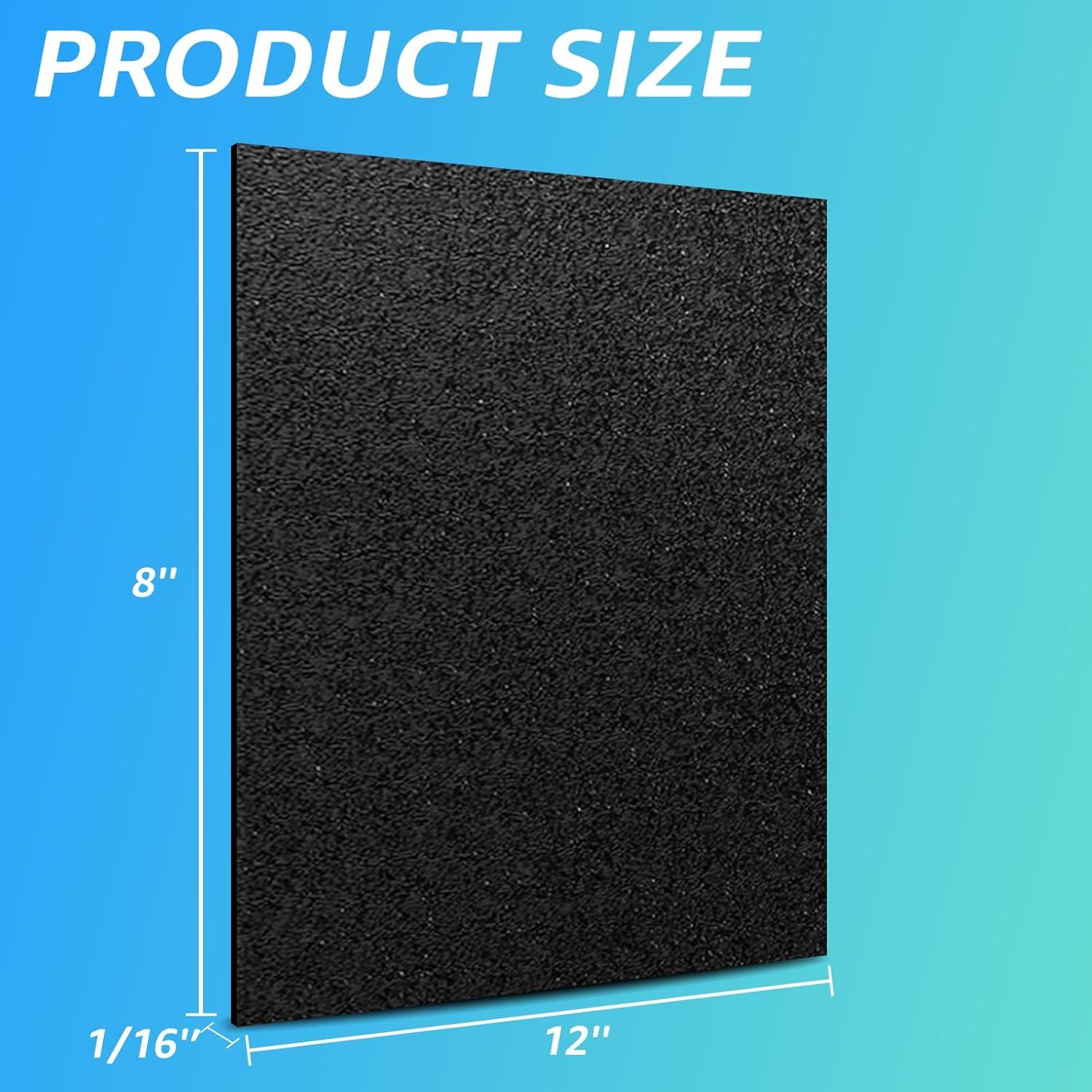 imageArt3d ABS Plastic Sheets 116 Inch Thick 8quotx12quot 2 Pack  Thermoform TwoSided Rigid ABS Sheet Textured Plastic Front ampamp Smooth Back8 x 12  15mm Thick