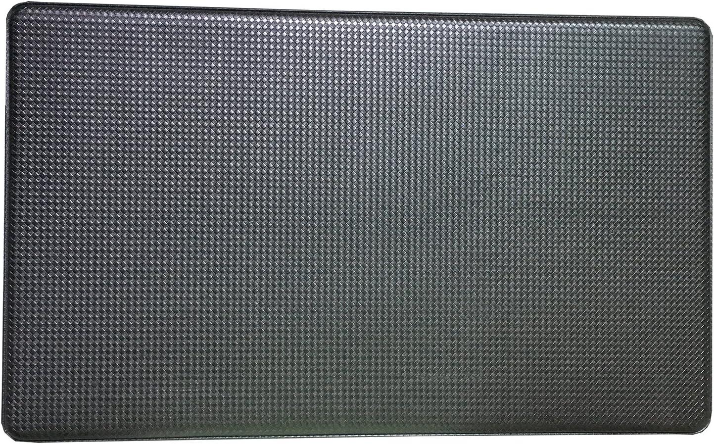 imageArt3d Anti Fatigue Mat  12 Inch Cushioned Kitchen Mat Comfort ampamp Non Slip Cushion for Standing Desk Office or Garage Floor 173quotx28quot BlackBlack