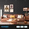 imageArt3d 12 Pack 3D Wave Design Wall panels 197quotx197quot PVC Panel for Interior Wall Decor Living Room Office TV Background WhiteBlack