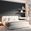 imageArt3d 12 Pack 3D Wave Design Wall panels 197quotx197quot PVC Panel for Interior Wall Decor Living Room Office TV Background WhiteBlack