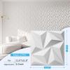 imageArt3d 12 Pack 3D Wave Design Wall panels 197quotx197quot PVC Panel for Interior Wall Decor Living Room Office TV Background WhiteDiamondWhite