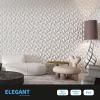 imageArt3d 12 Pack 3D Wave Design Wall panels 197quotx197quot PVC Panel for Interior Wall Decor Living Room Office TV Background WhiteDiamondWhite