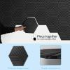 imageArt3d 12 Pack 3D Wave Design Wall panels 197quotx197quot PVC Panel for Interior Wall Decor Living Room Office TV Background WhiteHexagon Black