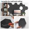 imageArt3d 12 Pack 3D Wave Design Wall panels 197quotx197quot PVC Panel for Interior Wall Decor Living Room Office TV Background WhiteHexagon Black