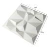 imageArt3d 12 Pack 3D Wave Design Wall panels 197quotx197quot PVC Panel for Interior Wall Decor Living Room Office TV Background WhiteSnow White