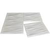 imageArt3d 12 Pack 3D Wave Design Wall panels 197quotx197quot PVC Panel for Interior Wall Decor Living Room Office TV Background WhiteWave White