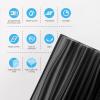 imageArt3d 12 Pack 3D Wave Design Wall panels 197quotx197quot PVC Panel for Interior Wall Decor Living Room Office TV Background WhiteWavy Black